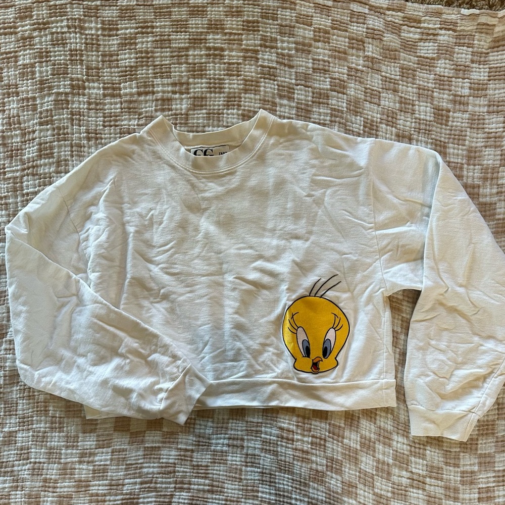 Vintage 80s Cropped Tweety Bird Sweatshirt